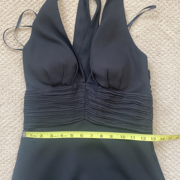 LYNDIA Midi Black Dress Size 2 Tie Neck Open Back Cocktail Party New Years - Picture 10 of 12